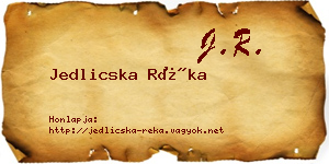 Jedlicska Réka névjegykártya